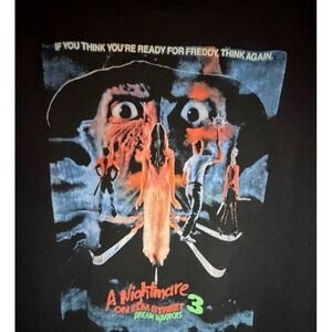Nightmare On Elm‎ Street 3 Dream Warriors Movie Promo Graphic Black T-Shirt XXL